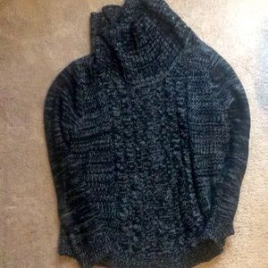Cowl neck black sweater